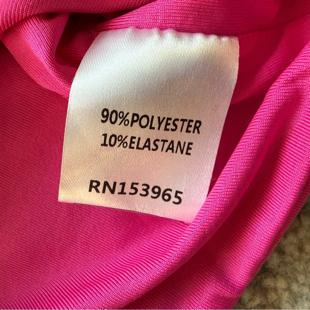 NWT- Area Stars Pink Criss Crossed Cropped Long Sleeve Sz M - Picture 9 of 12